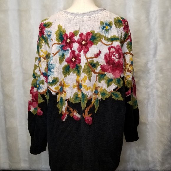Jennifer Reed VTG Hand Knit Cottagecore Sweater - Picture 3 of 4